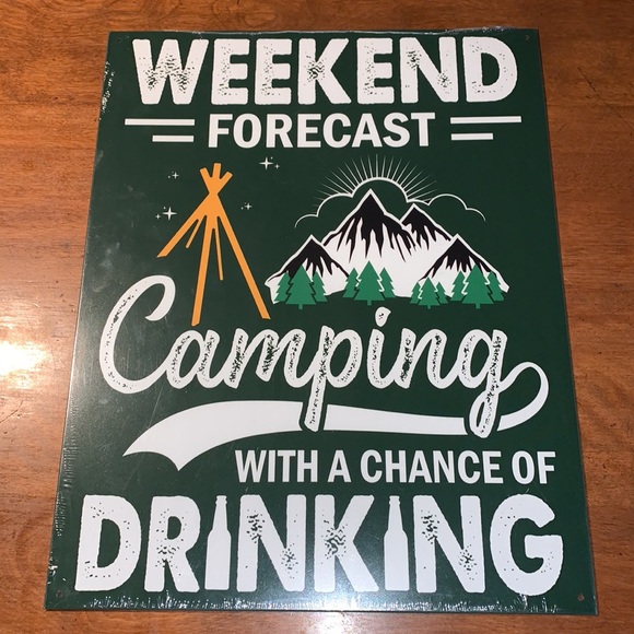 Camping theme tin sign - Picture 2 of 4
